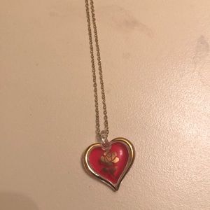 Rose heart necklace
